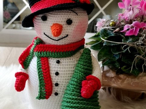 Häkelanleitung Schneemann Emil