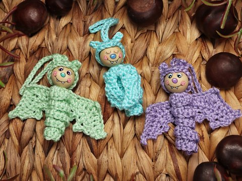 Häkelanleitung Glücksbringer Fledermaus