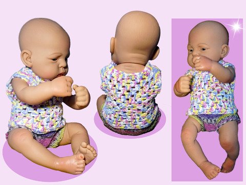 Häkelanleitung: Pullunder für Puppen