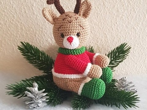 Häkelanleitung Rentier Rudolf - Rentier zum Befüllen -