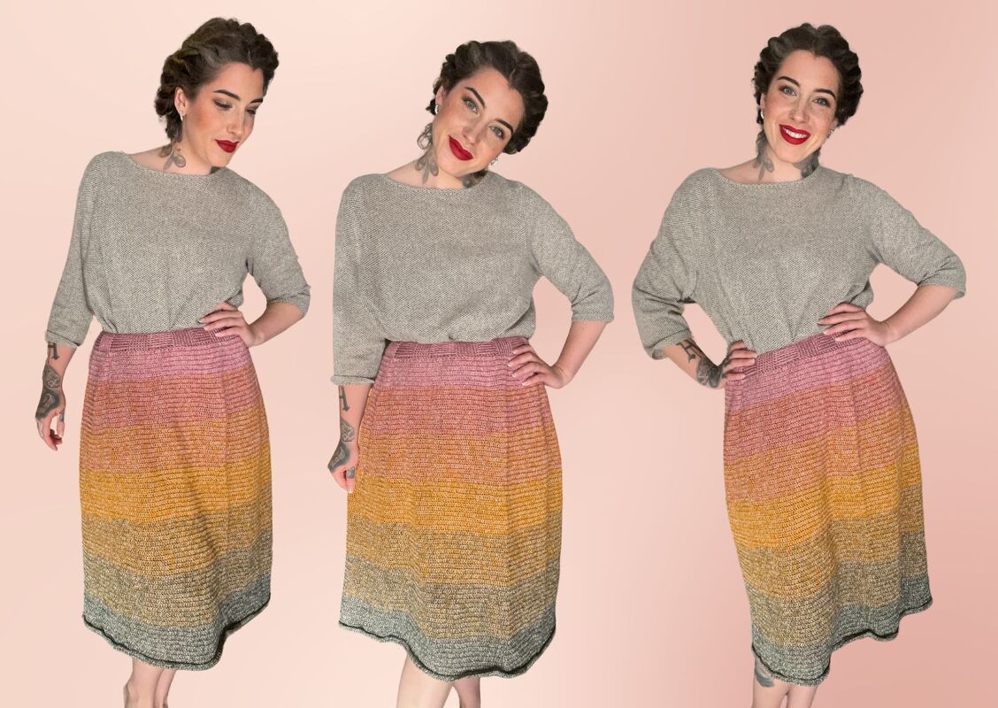 Häkelanleitung Rock "RETRO"