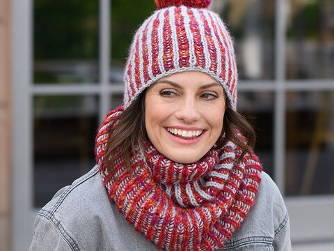 Strickanleitung Damenmütze mit Loop "Arezzo & Bari" 765104