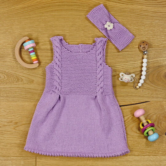 Strickanleitung Kleinkinderkleid mit Stirnband "Piazza" 765119