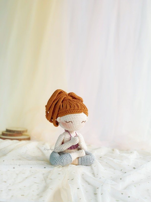 Amigurumi Yogi Girl, Meditating Girl - PDF pattern - Image 9
