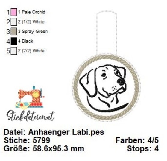 ITH Stickdatei-Set „Hundeanhänger ITH“ – Für Hundeliebhaber, Stickdatei ITH