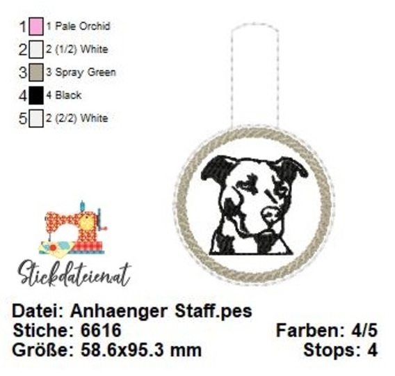 ITH Stickdatei-Set „Hundeanhänger ITH“ – Für Hundeliebhaber, Stickdatei ITH