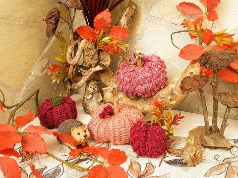 Kürbis - Häkelanleitung - zwei verschiedene Muster