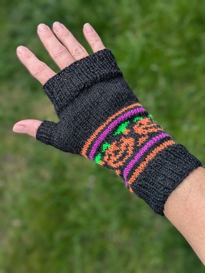 Strickanleitung Pumpkinsmile Mitts