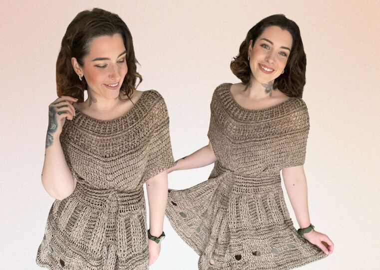 Häkelanleitung Kleid "KAFFEETRAUM"