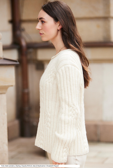 Pullover mit XL-Ärmeln und Tasche