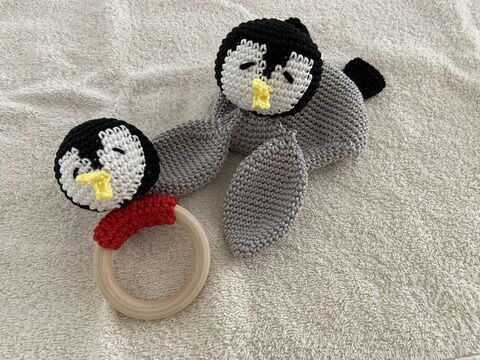 Häkelanleitung - Babyset "Pinguin"