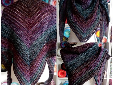 Dreiecktuch schlicht & chic, Häkelanleitung für Anfänger geeignet