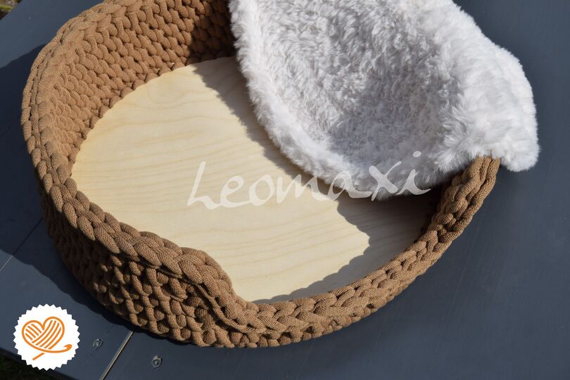 + LEO + Katzekörbchen häkeln, Schlafkorb, Katzenkorb, Hundekörbchen