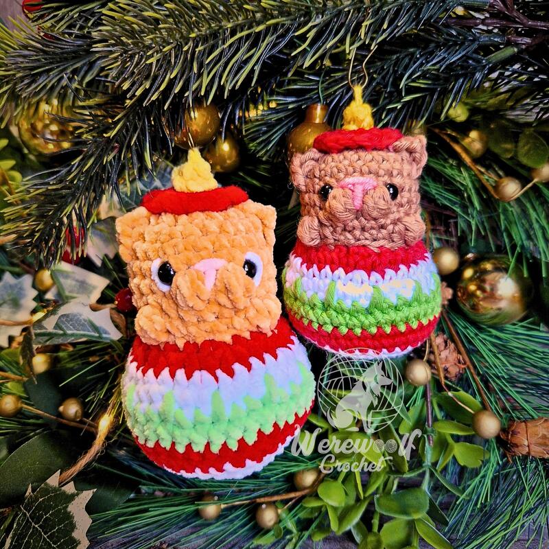 Christmas cat bauble no sew for christmas tree - Image 11