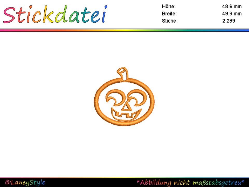 Stickdatei Halloween-Kürbis
