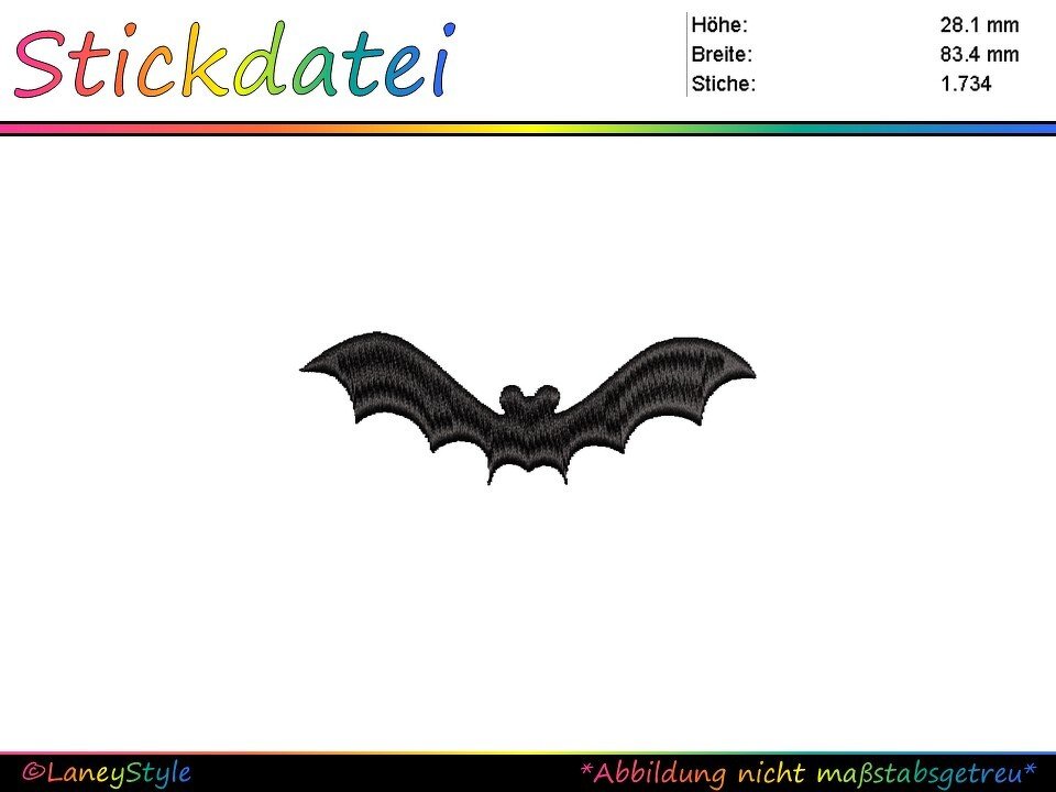 Stickdatei Fledermaus