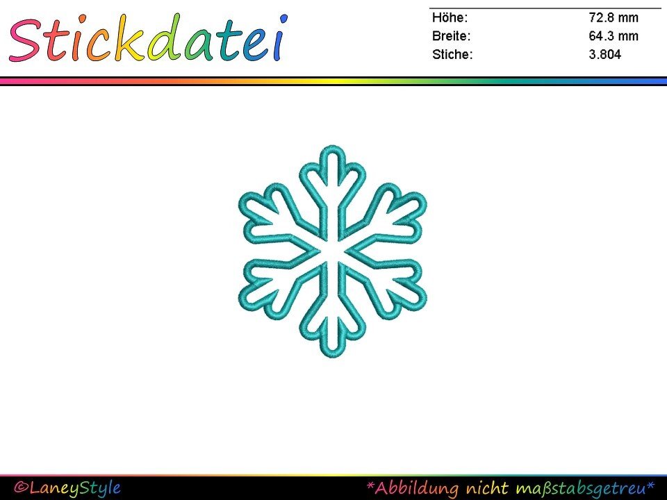 Stickdatei Schneeflocke - Eiskristall