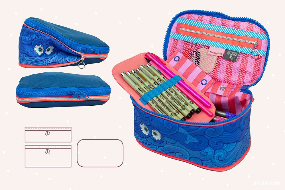 Stiftemäppchen "ZipKram" (Nähanleitung und Schnittmuster)