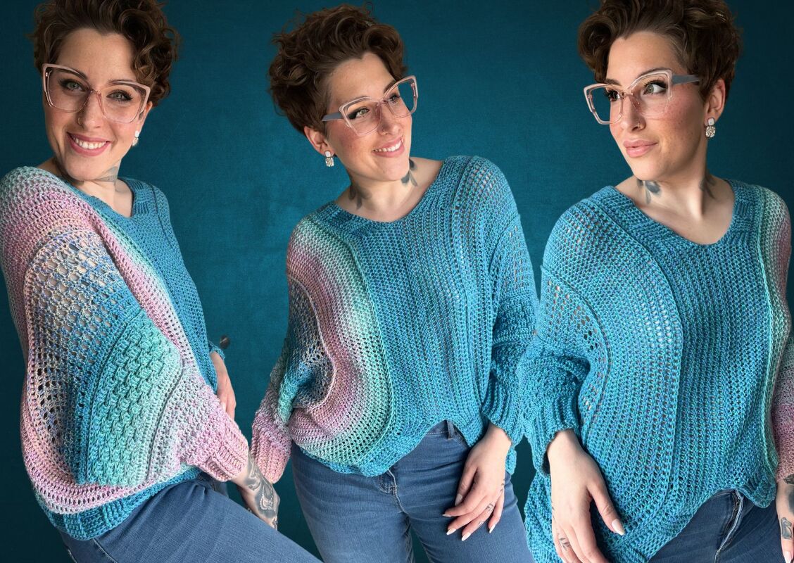 Häkelanleitung Fledermauspulli "SOFT FLOWER"