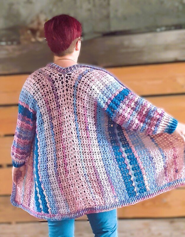 Häkelanleitung Shirt - Weste - Jacke - Pullover  "Gerlinde" - Bild 2