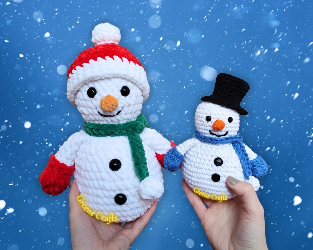 Frosty Frank, the Snowman - No Sew Crochet Plush Toy Pattern