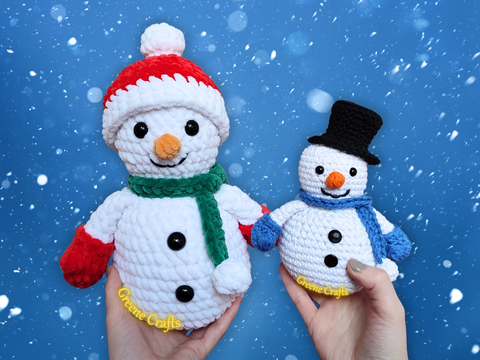 Frosty Frank, der Schneemann – Häkelanleitung ohne Nähen für Weihnachten