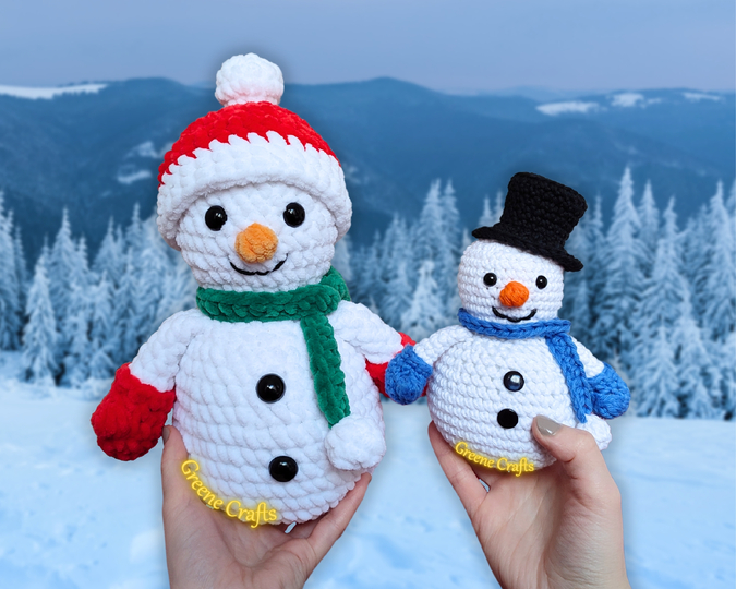 Frosty Frank, der Schneemann – Häkelanleitung ohne Nähen für Weihnachten