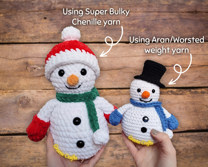 Frosty Frank, der Schneemann – Häkelanleitung ohne Nähen für Weihnachten