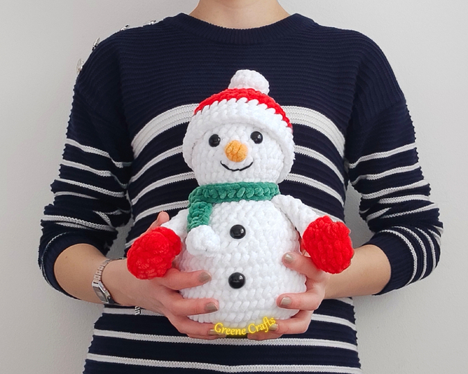 Frosty Frank, der Schneemann – Häkelanleitung ohne Nähen für Weihnachten