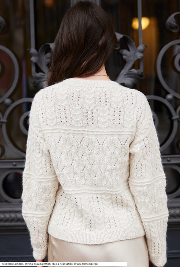 Musterhaft: Eleganter Zopf-Ajour-Pullover