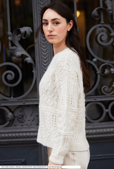 Musterhaft: Eleganter Zopf-Ajour-Pullover