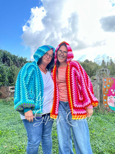 Häkelanleitung Kuscheljacke, Jacke häkeln, Kapuzenjacke häkeln