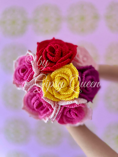 Häkelanleitung Röschen, Rose häkeln, Blume häkeln