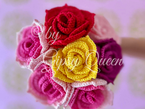 Häkelanleitung Röschen, Rose häkeln, Blume häkeln