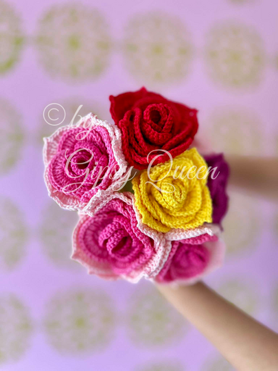 Häkelanleitung Röschen, Rose häkeln, Blume häkeln