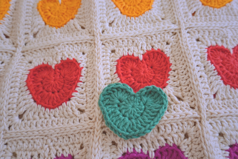 Crochet Heart Blanket - Baby Blanket Crochet Instructions