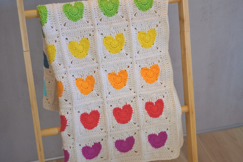 Crochet Heart Blanket - Baby Blanket Crochet Instructions
