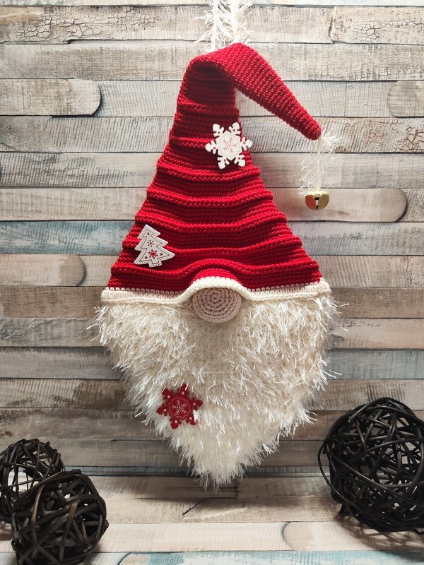 H&auml;kelanleitung "Nikolausm&uuml;tzenwichtel" (Wand/T&uuml;rh&auml;nger, mit Einsteckfach) - Bild 4