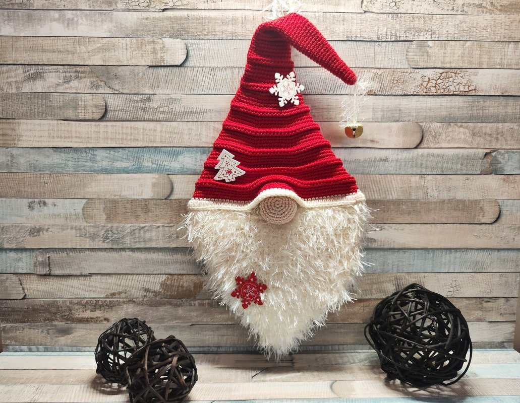 H&auml;kelanleitung "Nikolausm&uuml;tzenwichtel" (Wand/T&uuml;rh&auml;nger, mit Einsteckfach) - Bild 8