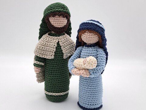 Krippenfiguren - Heilige Familie