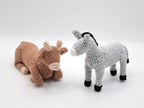 Krippenfiguren - Ochs und Esel