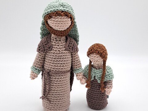 Krippenfiguren - Hirte und Hirtenmädchen