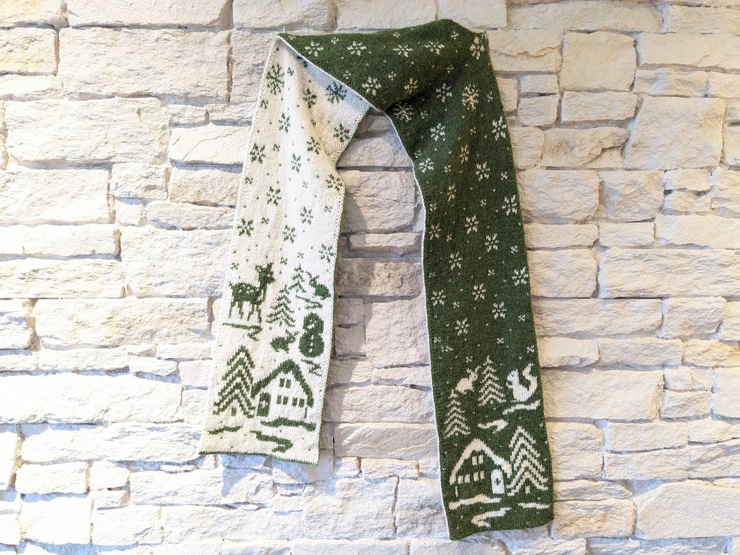 Scarf "Winter Fairy Tale" - Double knitting pattern - Image 6