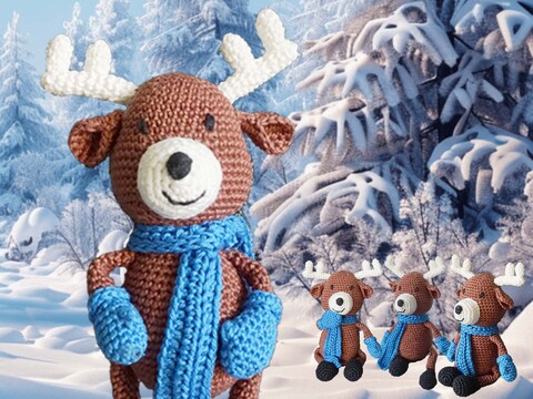Crochet pattern: Xmas moos Loki