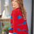 Flauschiger Pullover mit Intarsien-Streifen