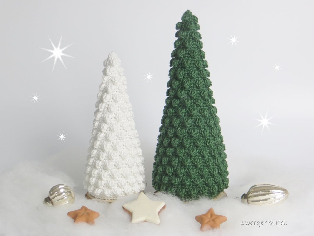 Häkelanleitung für Noppen-Weihnachtsbäume in 2 Varianten S - XL - Bild 4