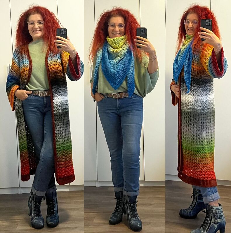 2 Häkelanleitungen Jacke und Tuch Malakita - Bild 9