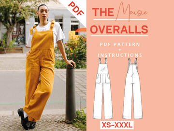 Overall Schnittmuster Damen XS-XXXL Latzhose Schnittmuster
