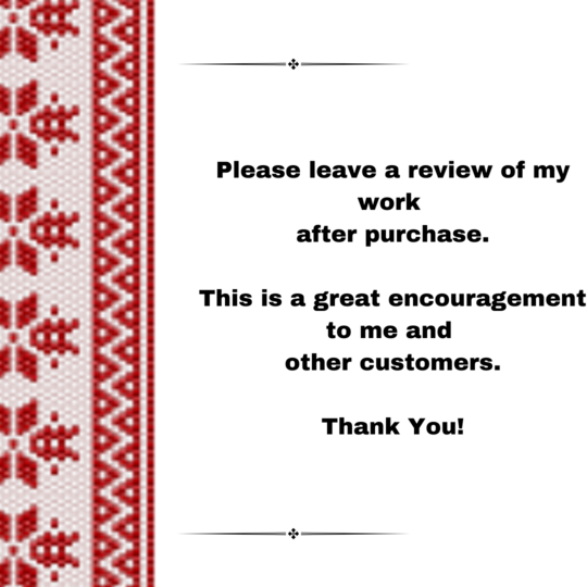 Scandinavian Snowflakes Peyote Stitch Bracelet