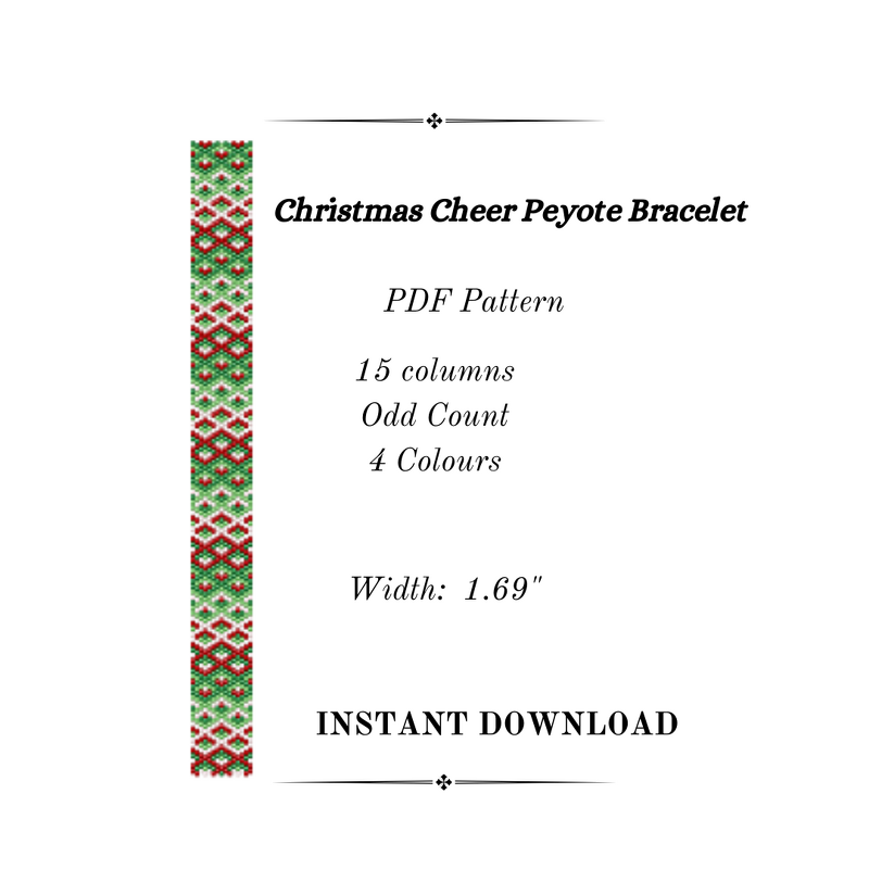 Christmas Cheer Peyote Stitch Bracelet